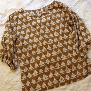 Sailboat 3/4 sleeve blouse